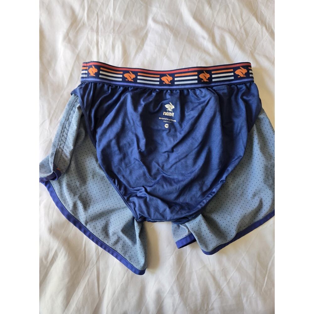 Rabbit RAD Performance Running Shorts Navy Blue Lined Quick Dry Medium Training - Picture 9 of 10